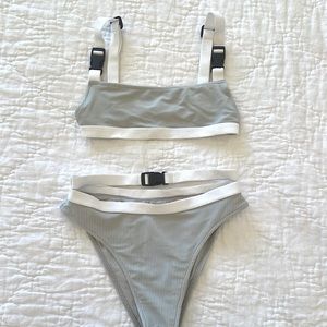 Frankies Bikinis Buckle Bikini set NEW